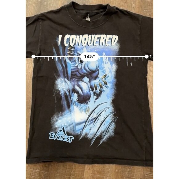 Disney World Expedition Everest Graphic T Shirt Sz Youth Kids Small Black Yeti - Picture 4 of 5